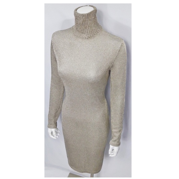 ⬇️$75 🎉HOST PICK🎉 RALPH LAUREN gold knit dress - Picture 2 of 5